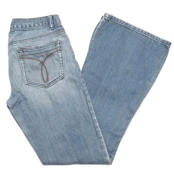 VINTAGE Calvin Klein Light Wash Bell Bottom Jeans - Picture 1 of 8